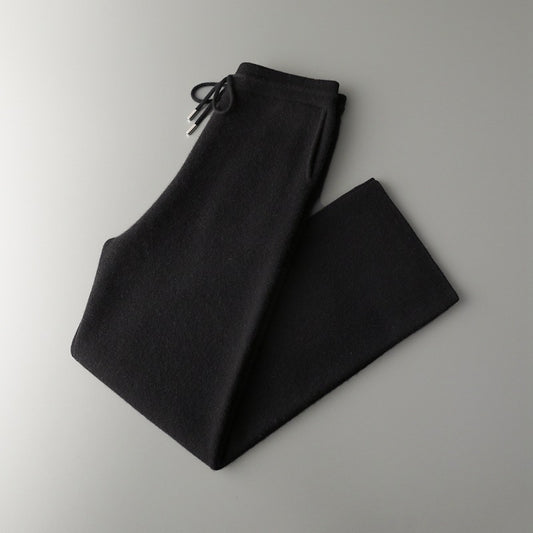 black cashmere pants