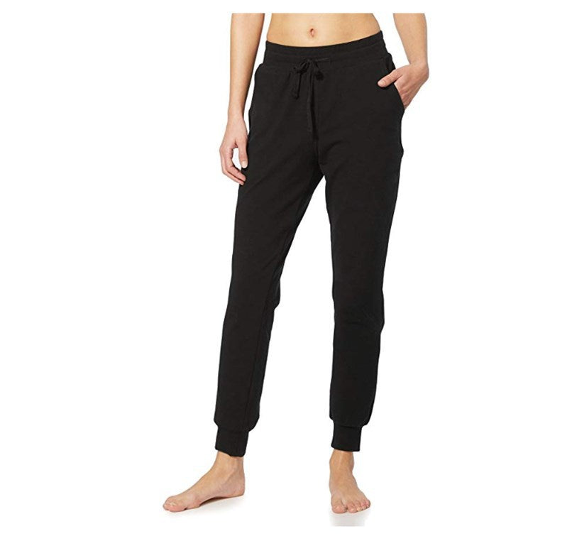 black cotton joggers