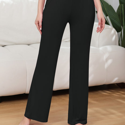 black modal trousers with pockets