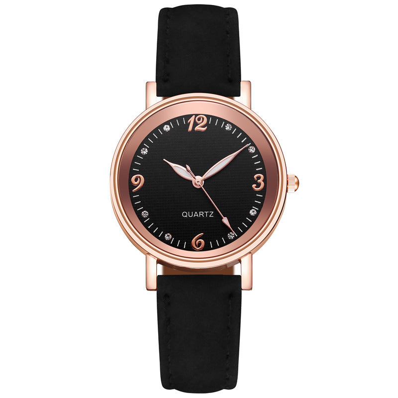 black leather watch
