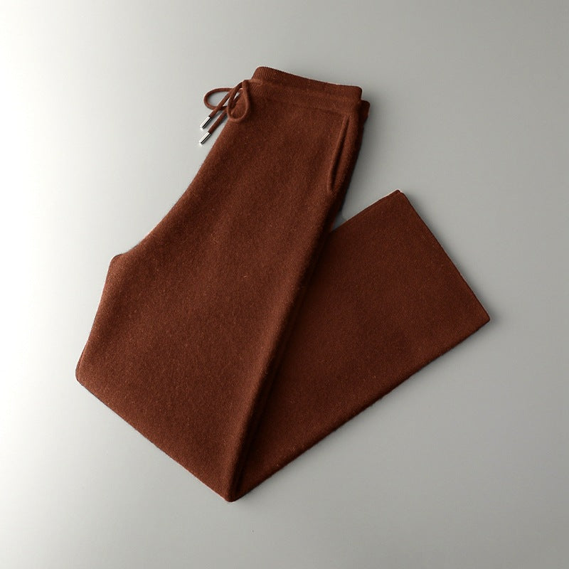 brown cashmere pants