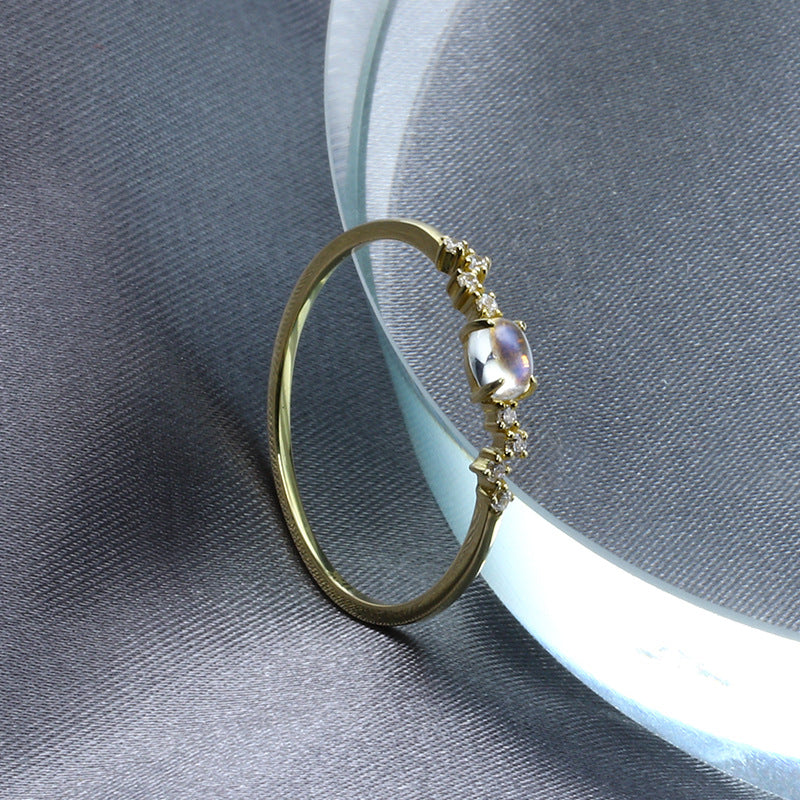 Charms | Natural Blue Moonstone Ring