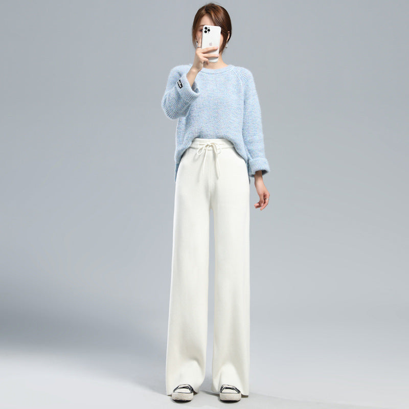 Wool | Knitted Wide-leg Pants