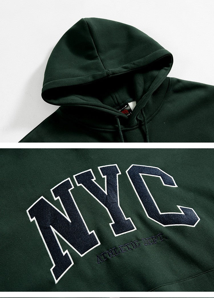 cotton nyc green hoodies