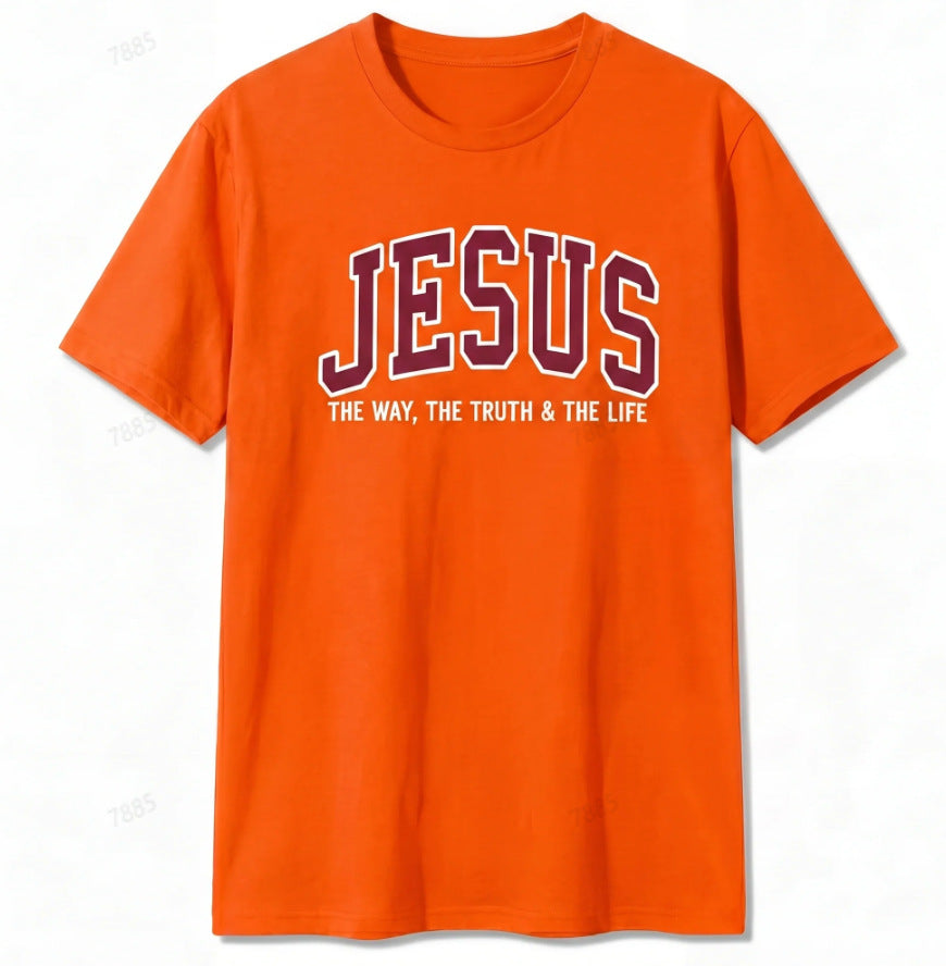 cotton orange jesus shirts