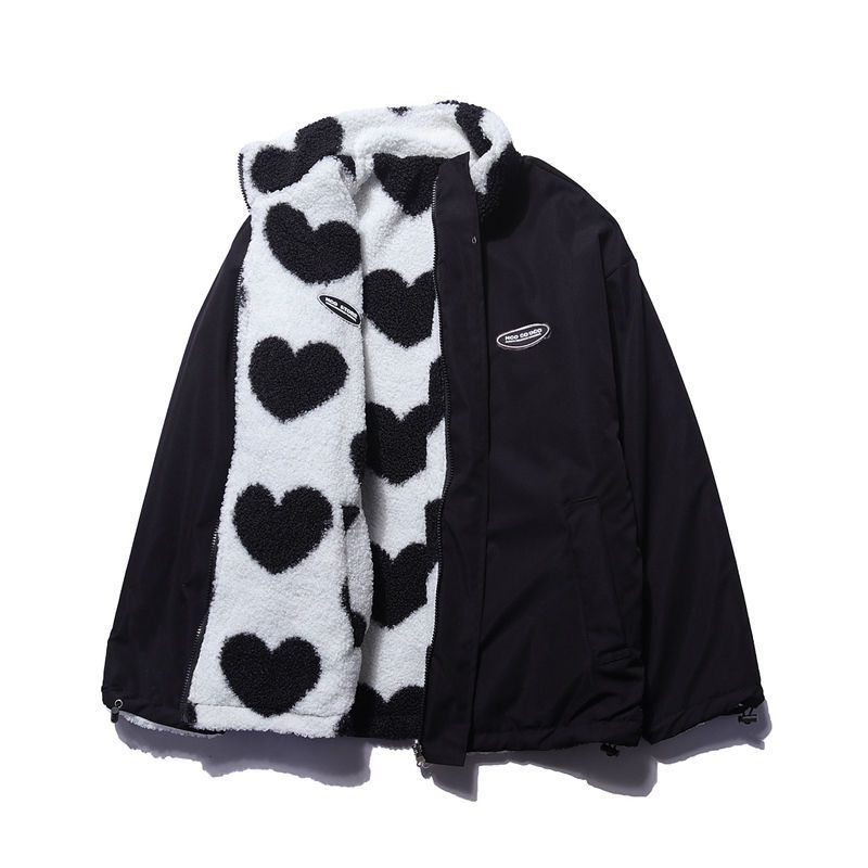 Cotton | Reversible Plush Heart Rain Jacket