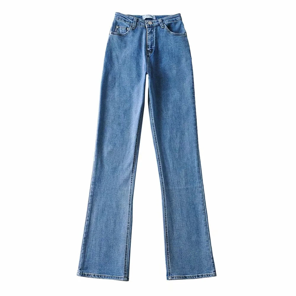 denim microflare jeans