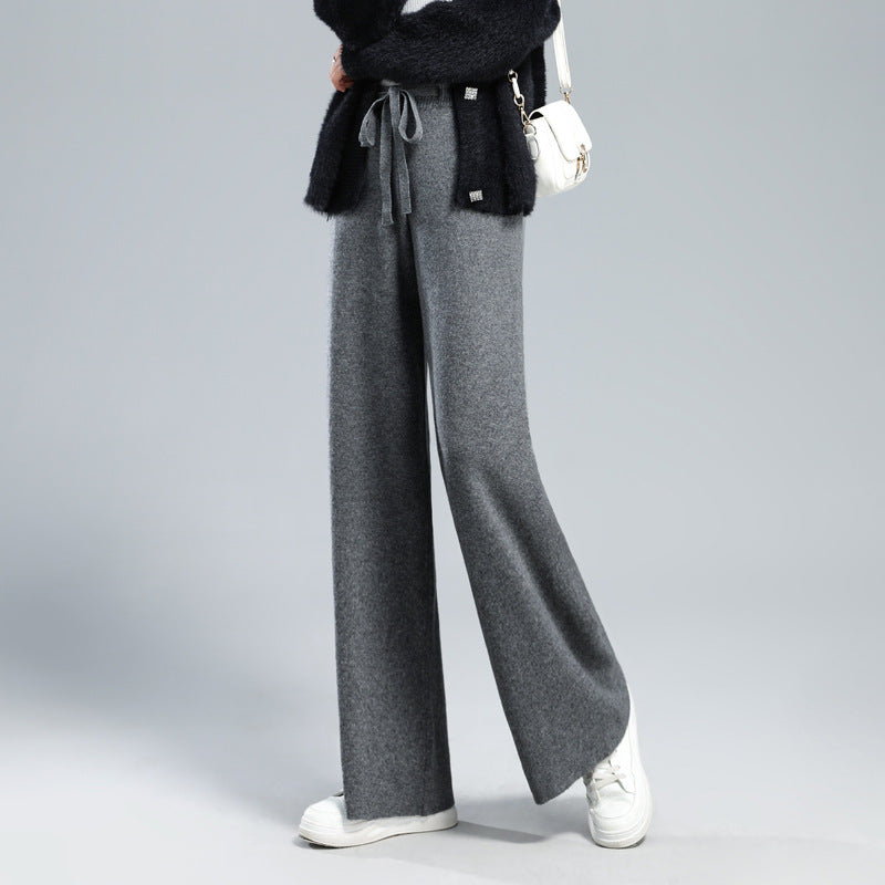 Wool | Knitted Wide-leg Pants