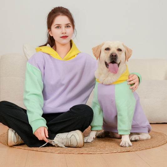 Pet Parent-Child Clothing Multicolor Hoodie Loose