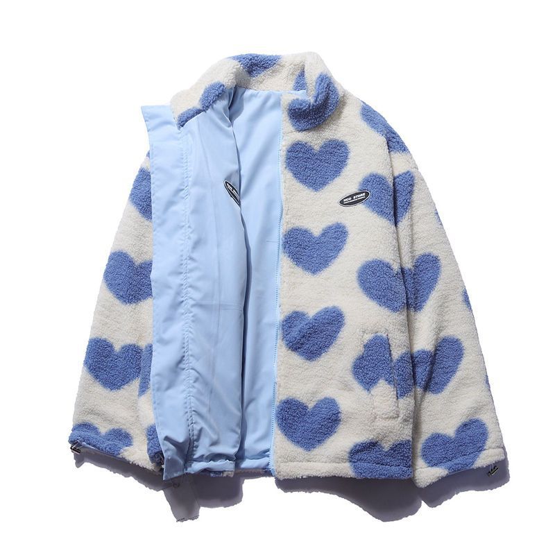Cotton | Reversible Plush Heart Rain Jacket