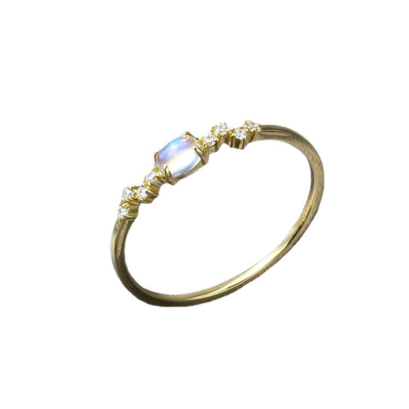 Charms | Natural Blue Moonstone Ring