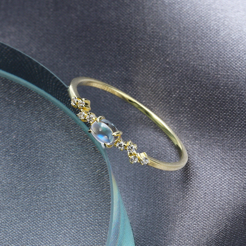 Charms | Natural Blue Moonstone Ring