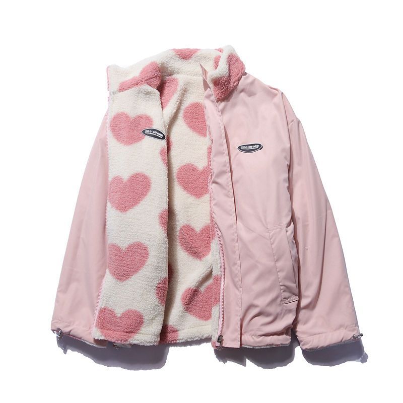 Cotton | Reversible Plush Heart Rain Jacket