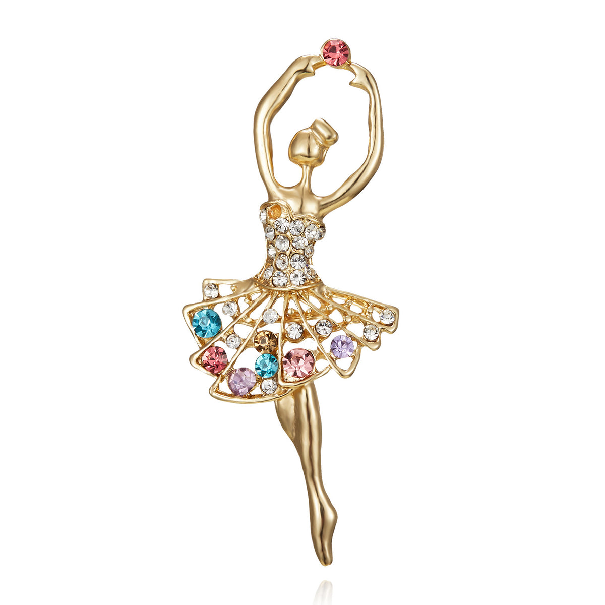 golden ballerina brooch