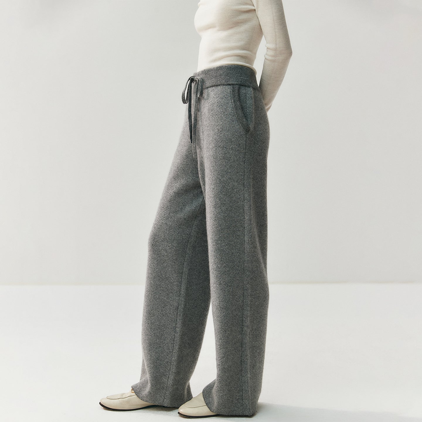 grey cashmere bottoms