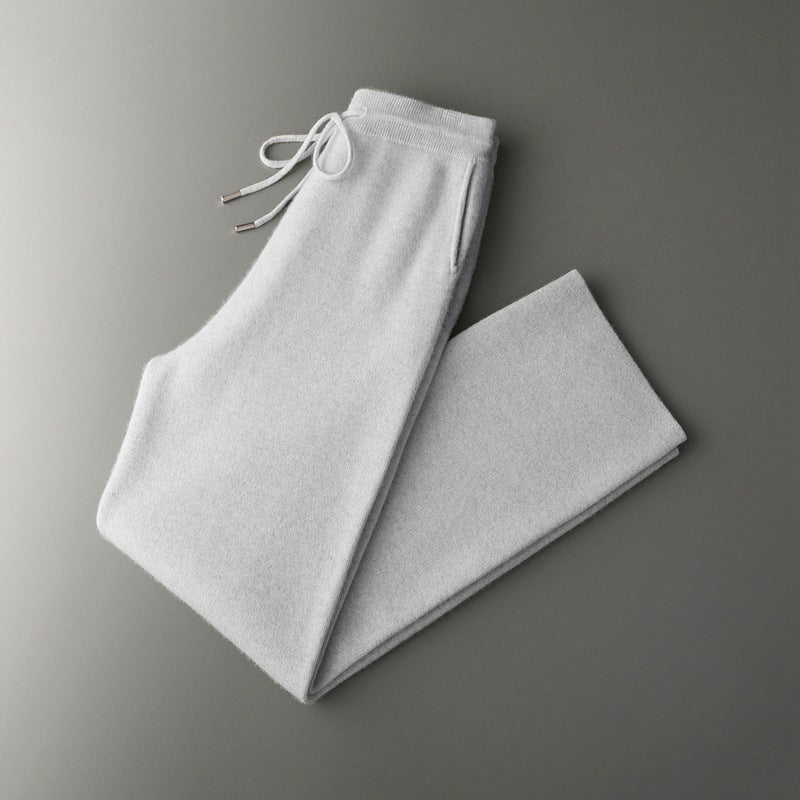grey cashmere pants