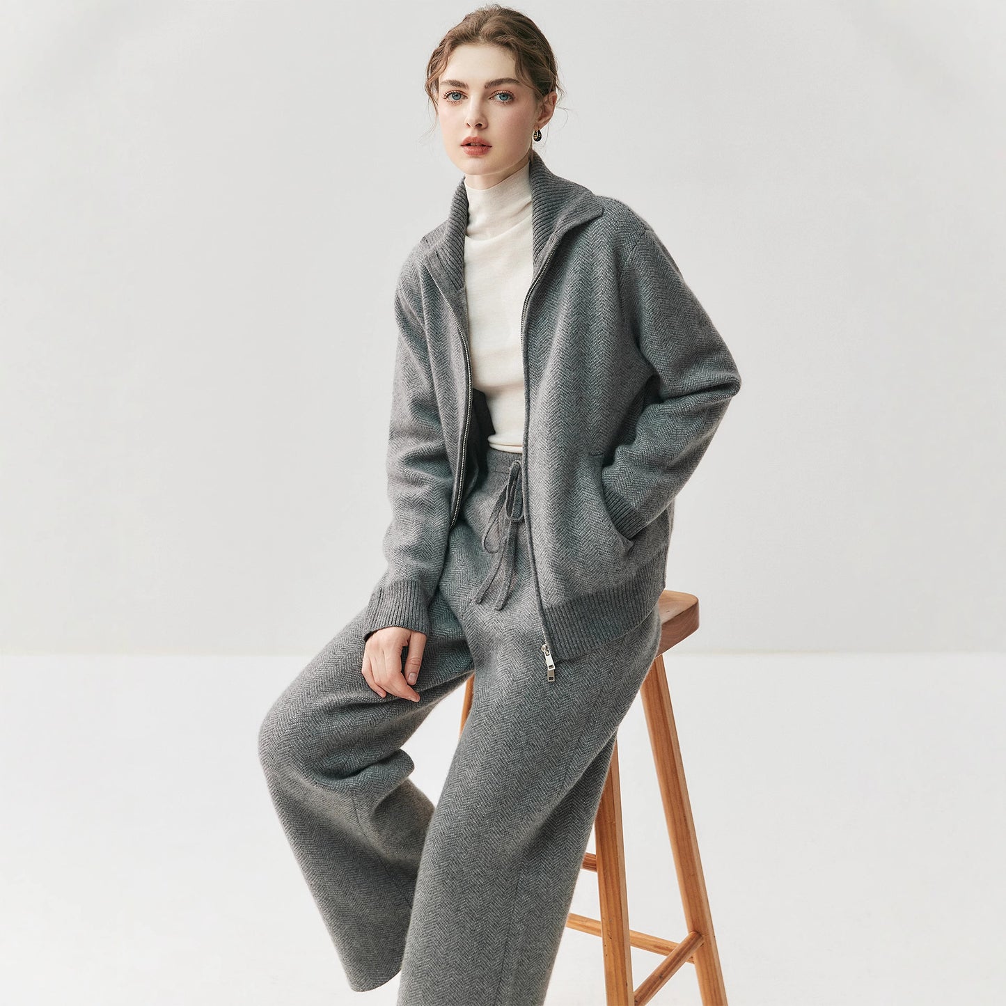 grey cashmere set