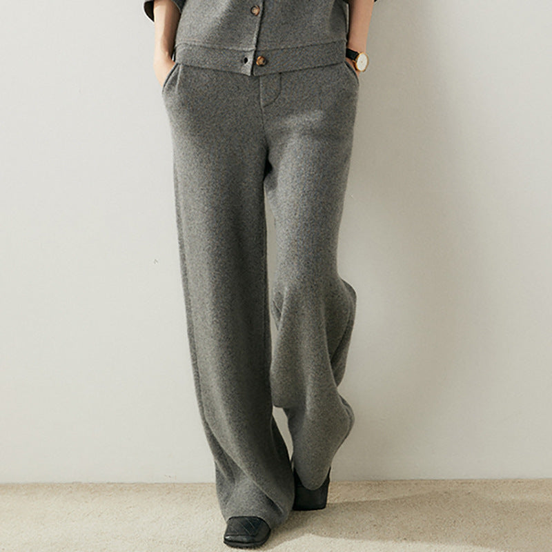 grey cashmere pants