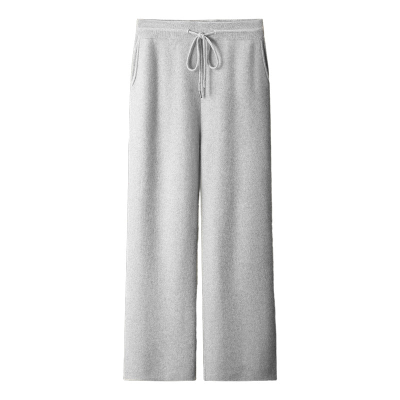 grey cashmere pants