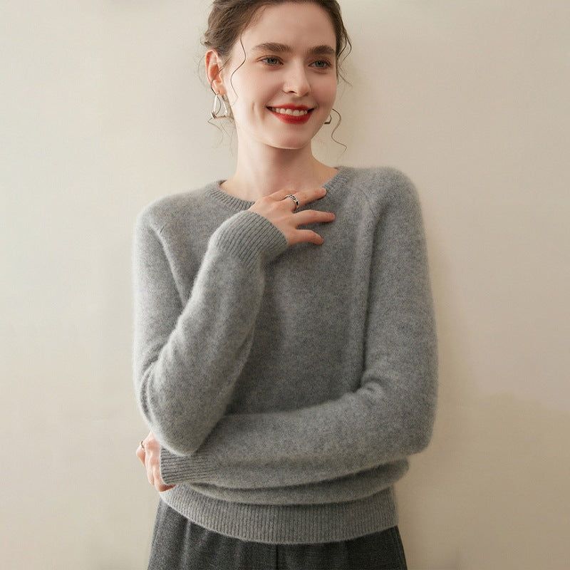 grey pure cashmere sweater