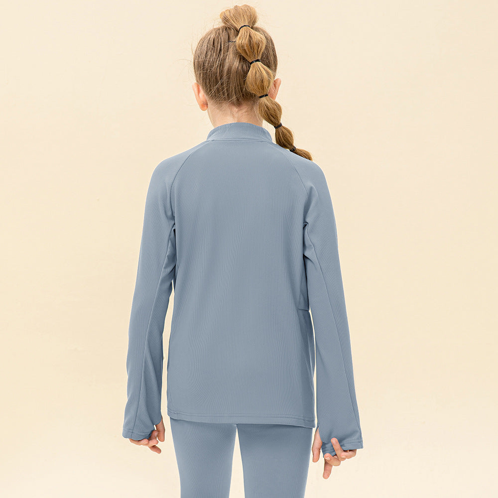 kids light blue light coat