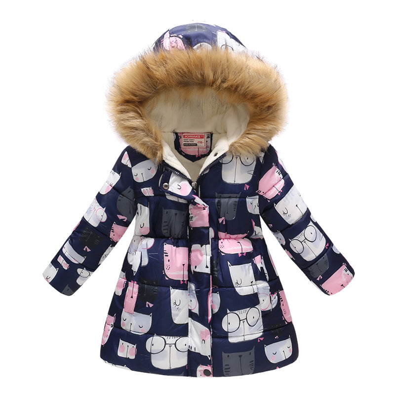 kids navy cotton coat