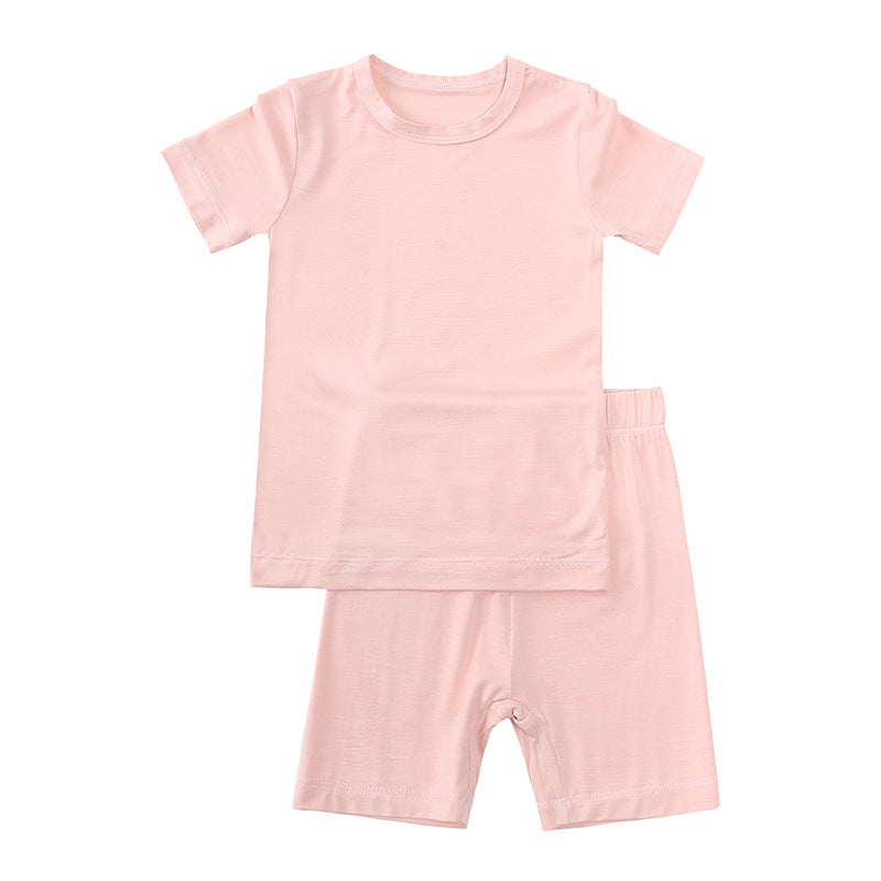 kids pink bamboo pj set