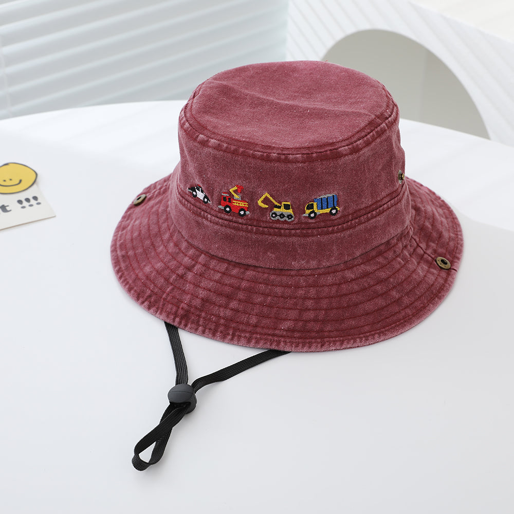 kids red bucket hats