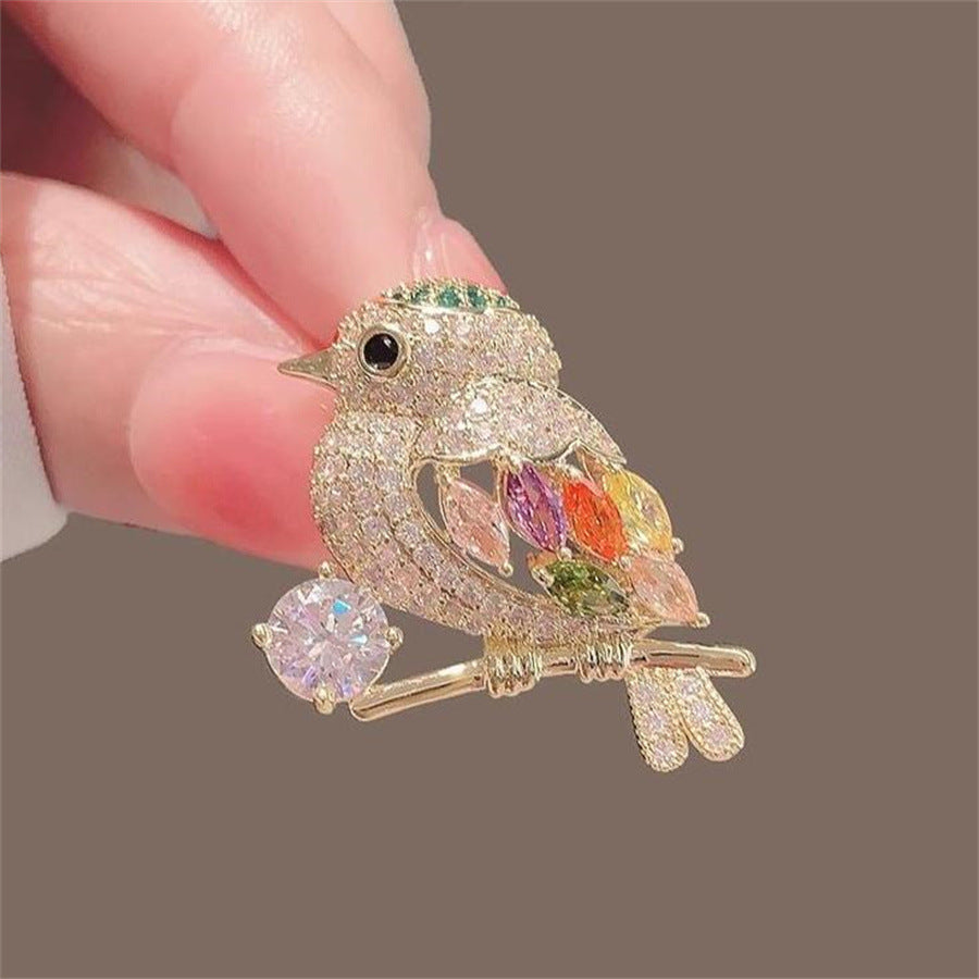 magpie crystal charm