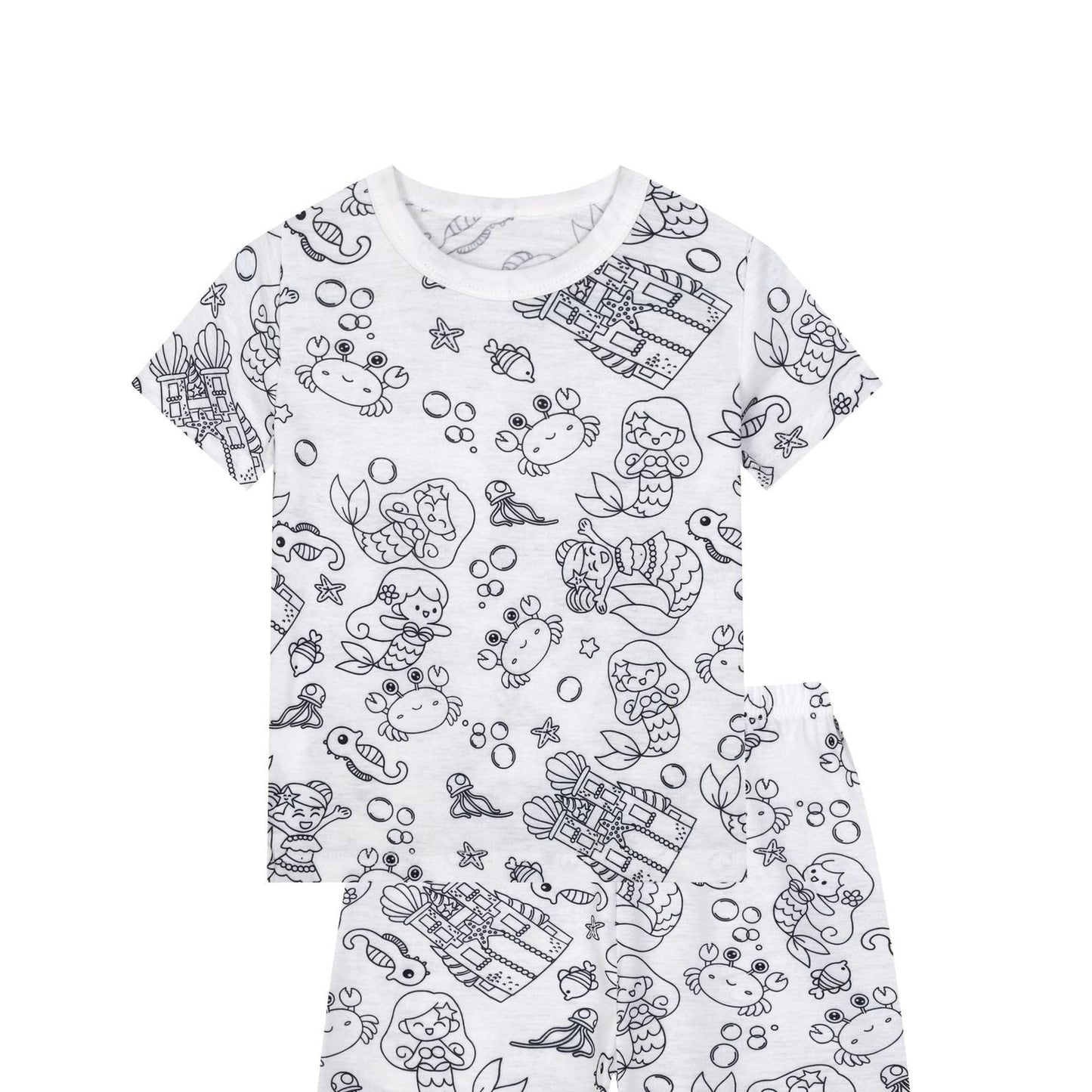 mermaids kids cotton loungewear set