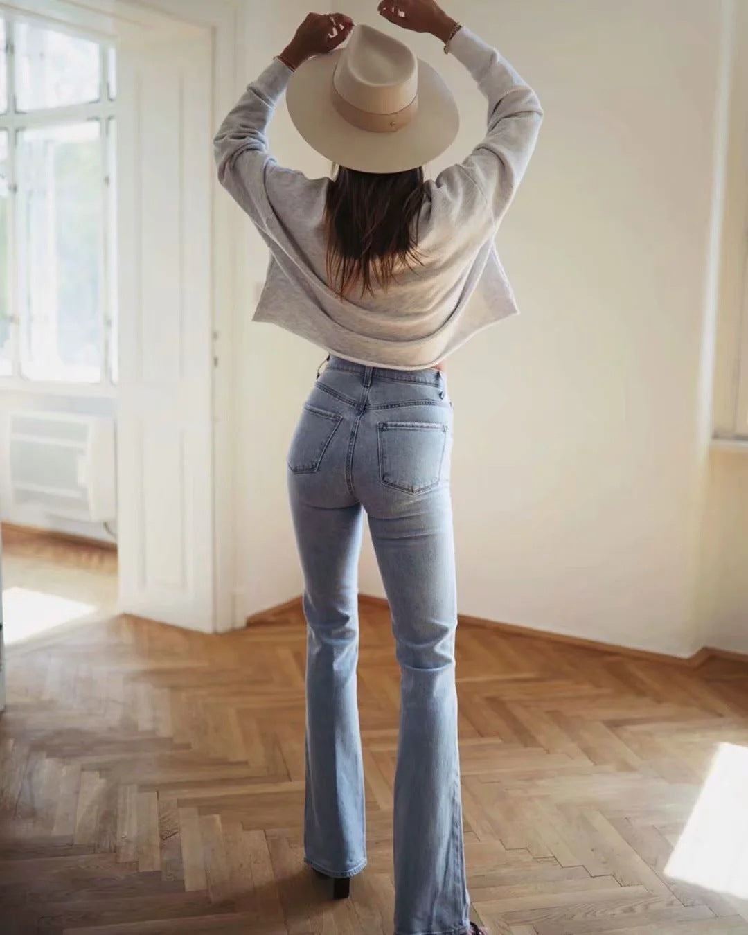 denim microflare jeans