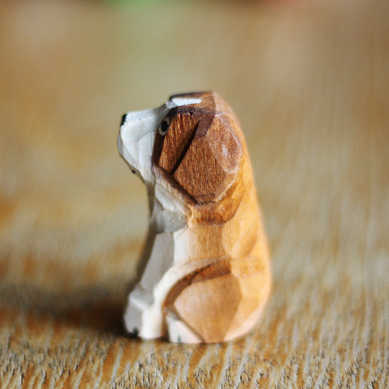 dog woodcarving