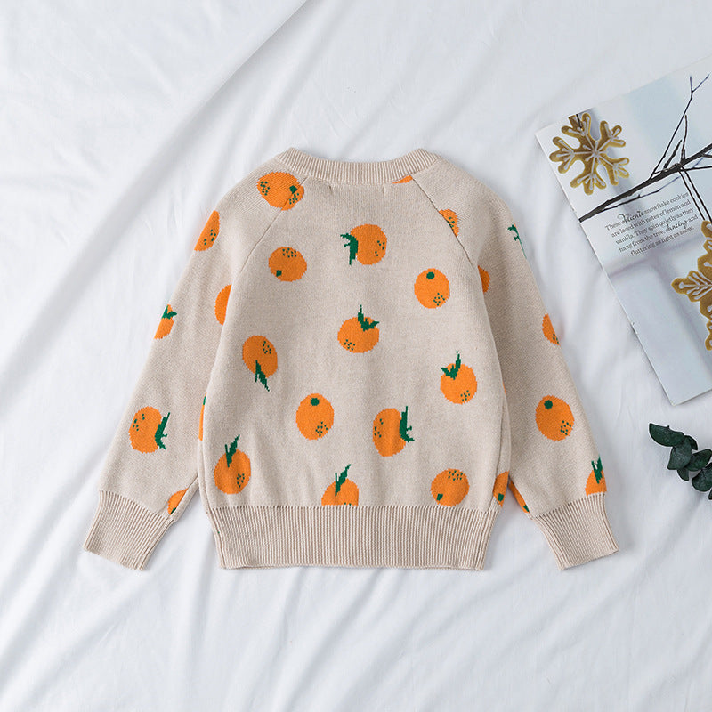orange cardigan