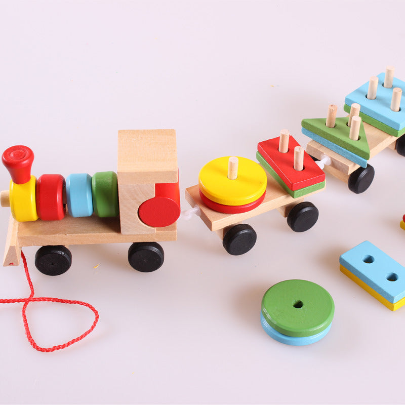 montessori wooden train