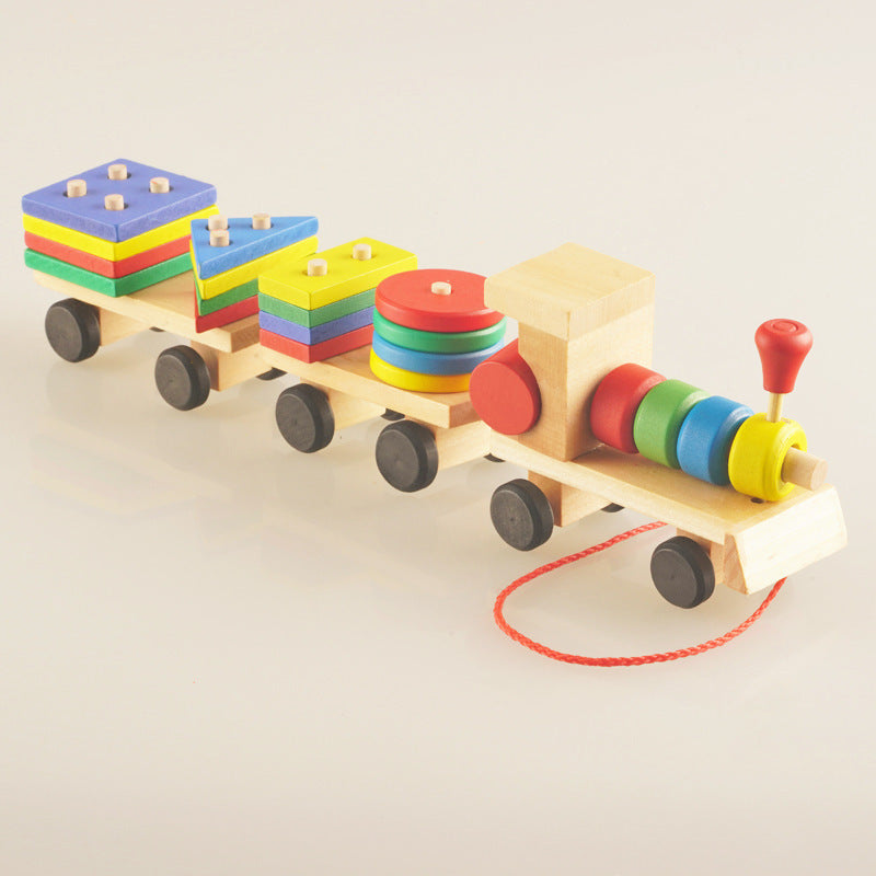 montessori wooden train