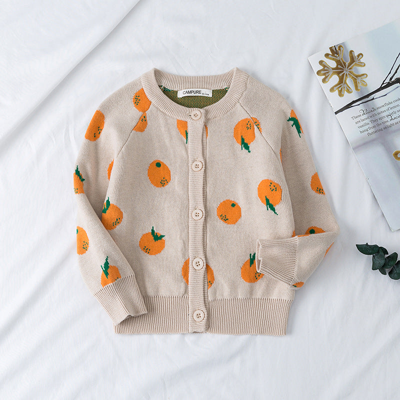 mommy and me orange cardigans