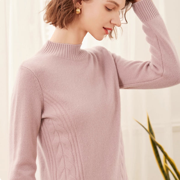 pink pure cashmere sweater