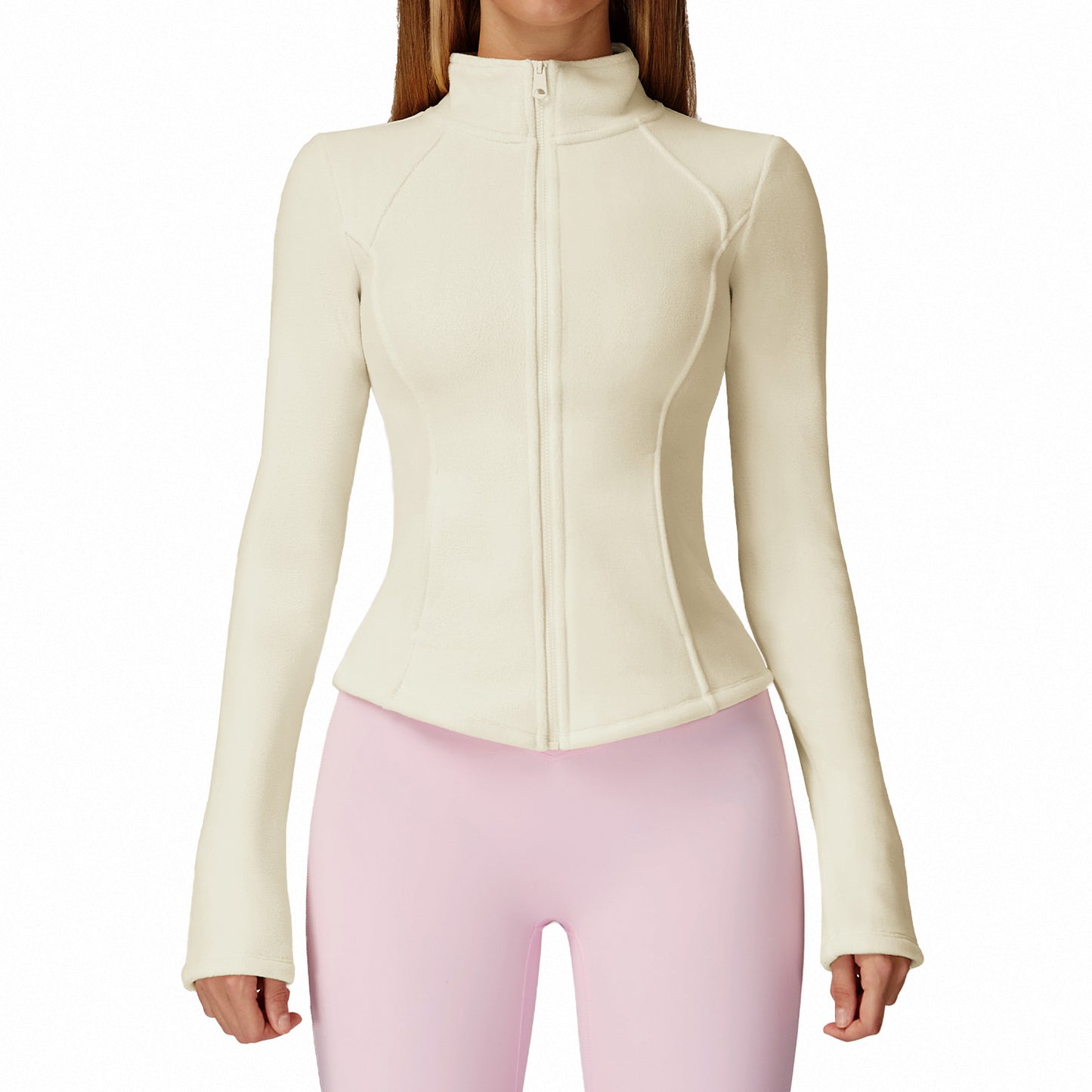 plush activewear coat