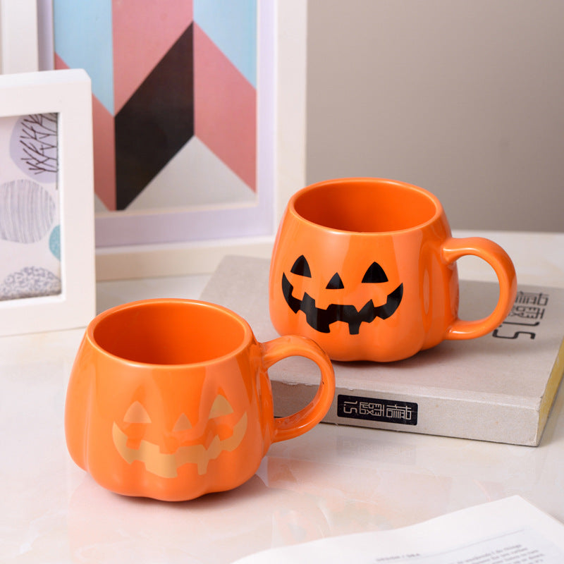 handmade pumpkin mugs