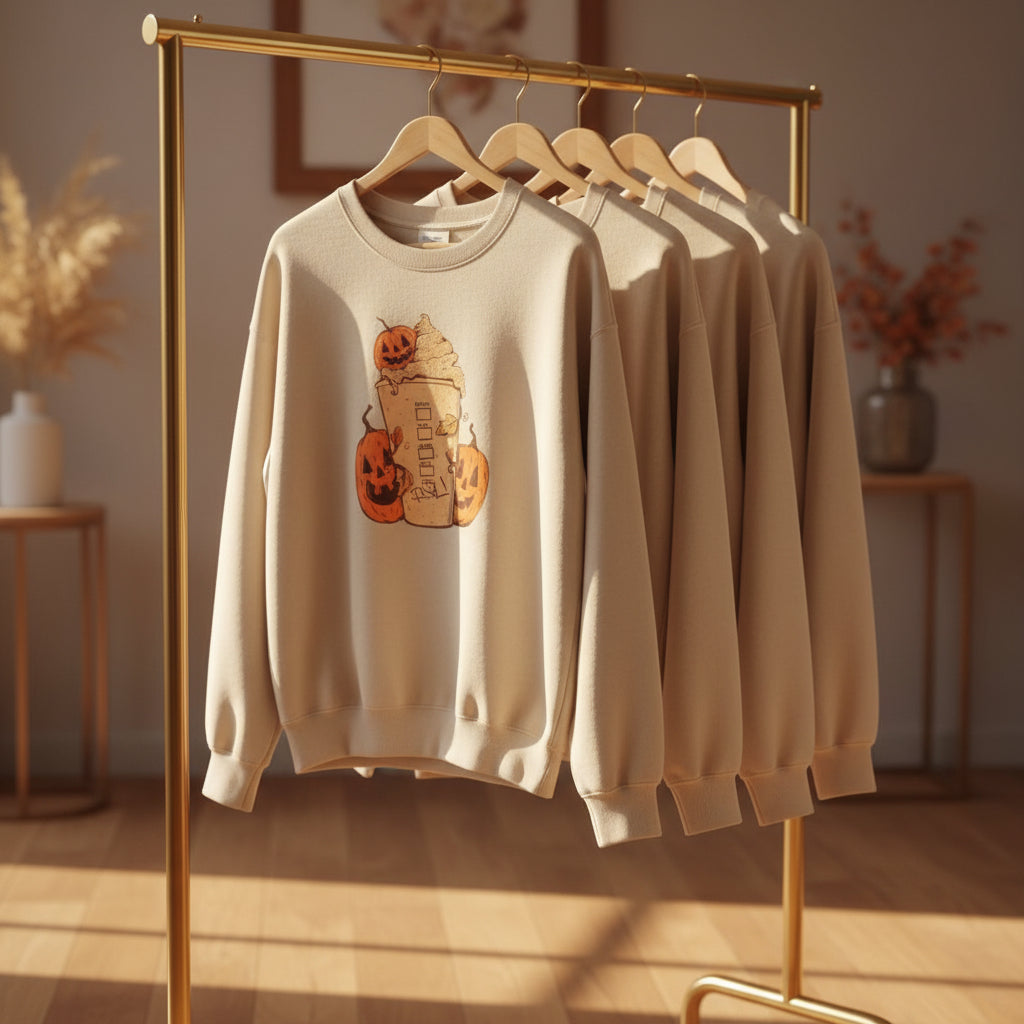 cotton pumpkin spice latte sweaters
