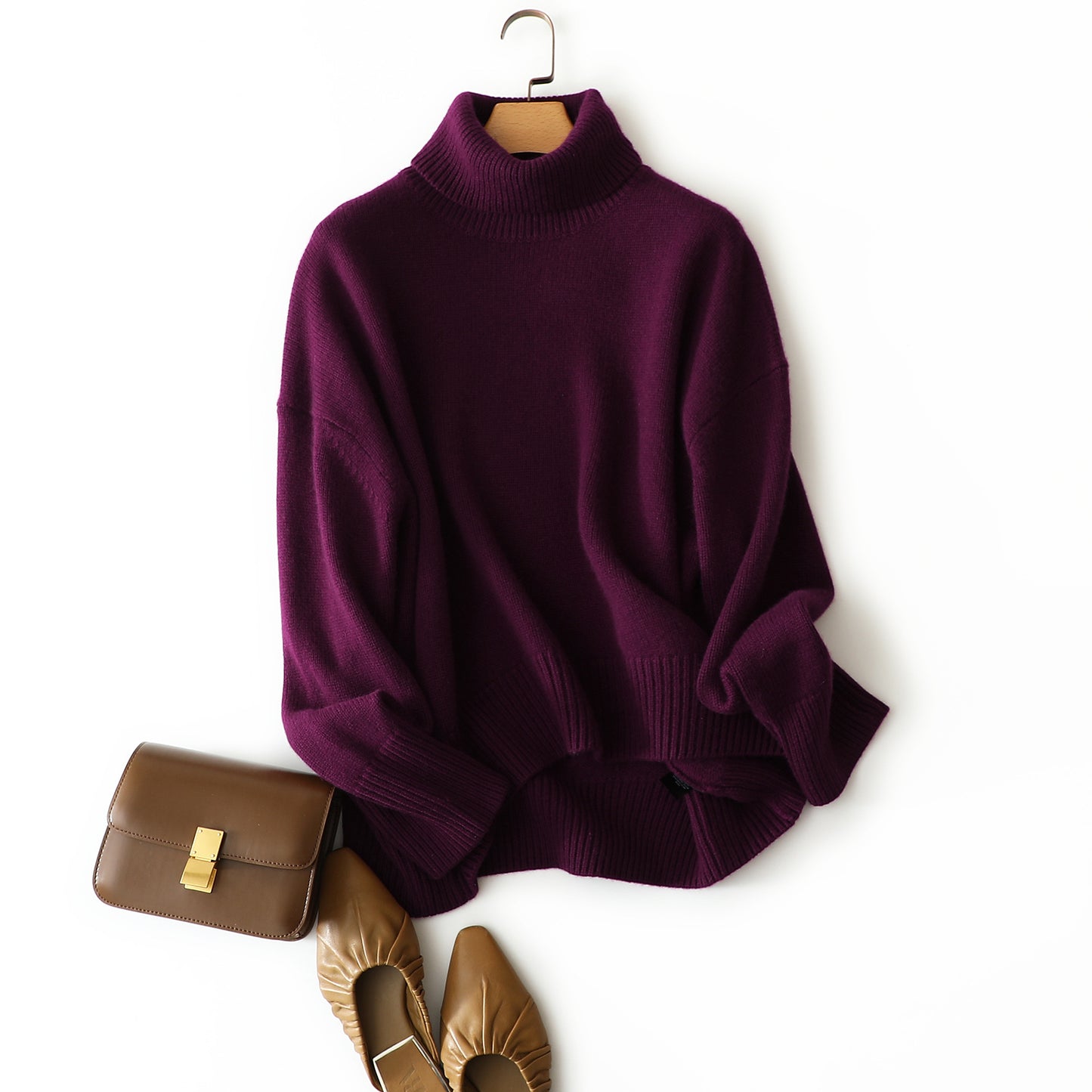 pure cashmere burgundy sweater