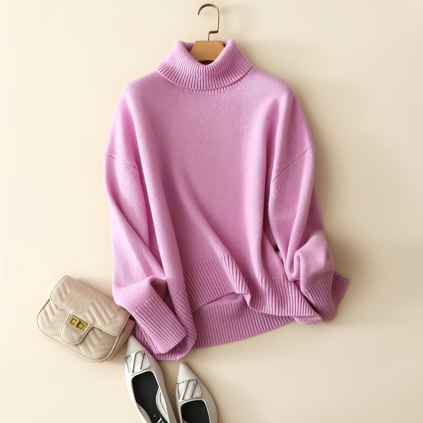 pure cashmere pink sweater