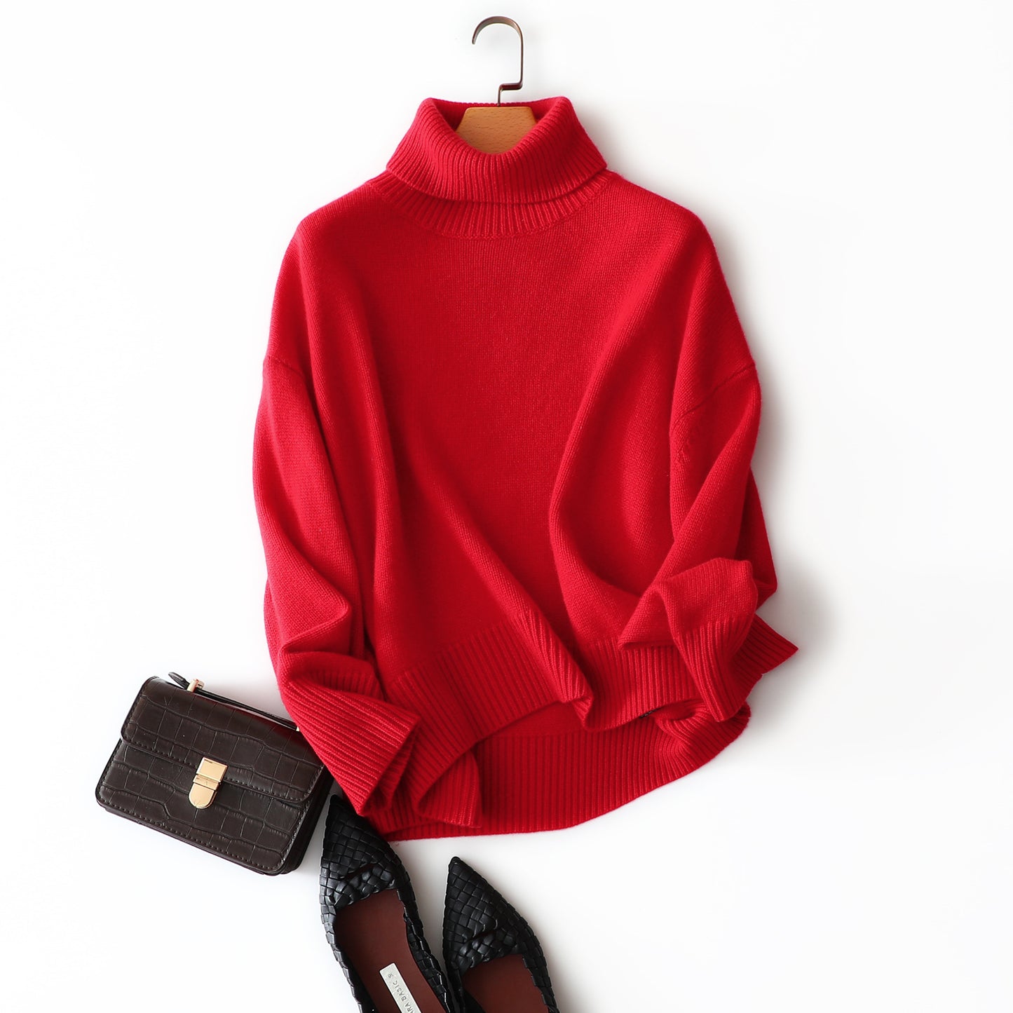 pure cashmere red sweater