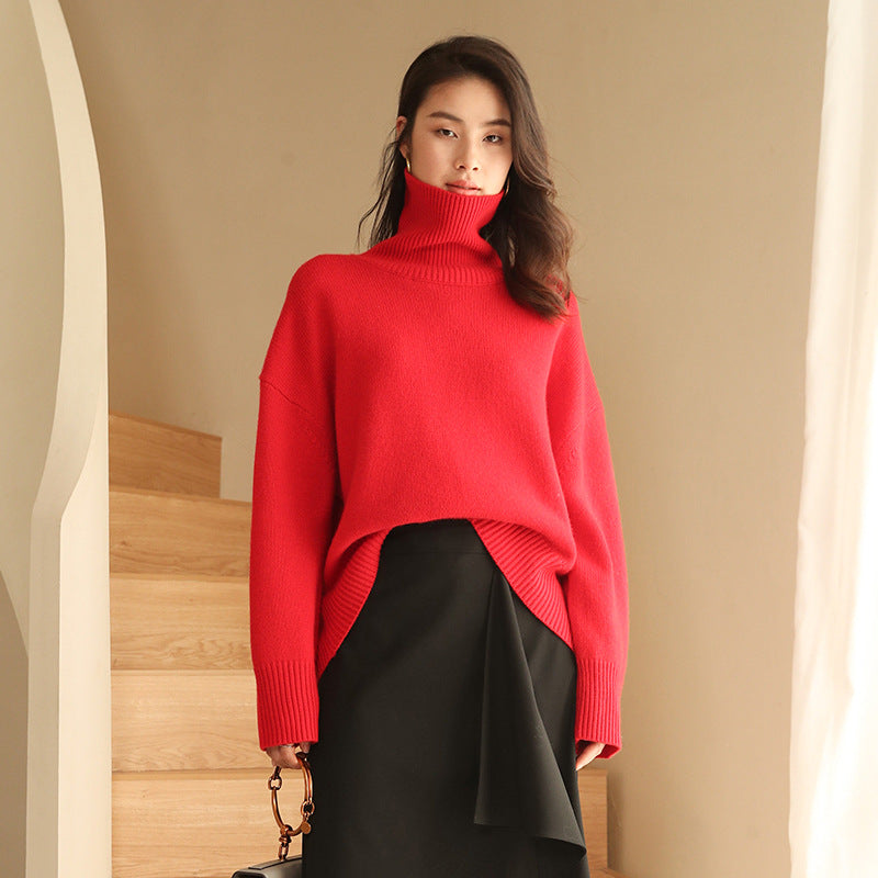 pure cashmere red sweater