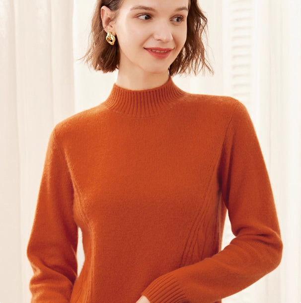 pure cashmere terracotta sweater