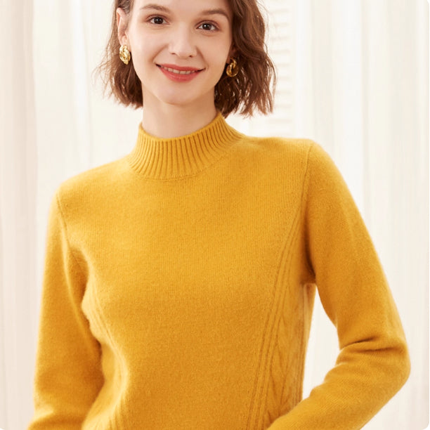 pure cashmere yellow sweater