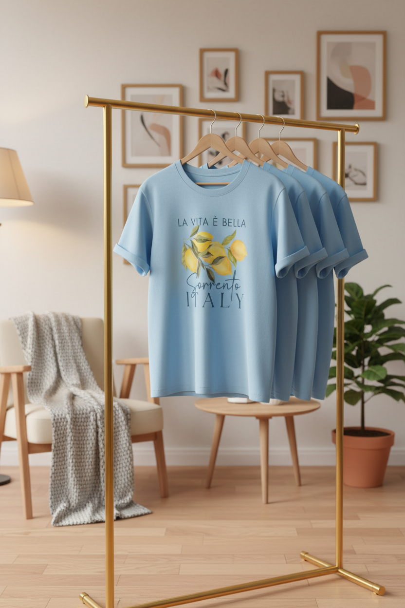 blue Sorrento Italy shirt