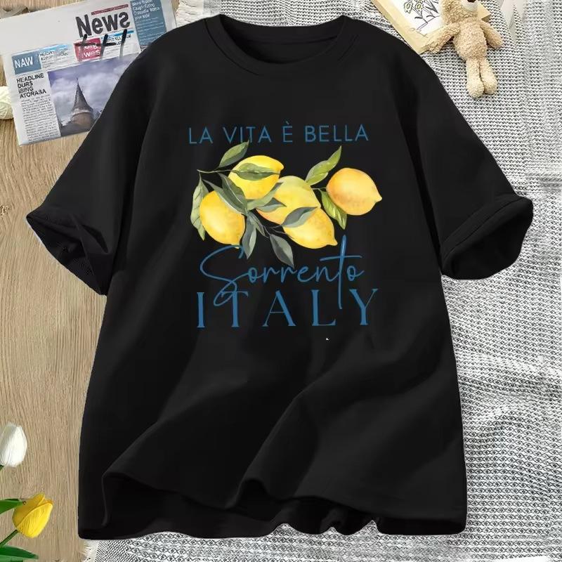 100% cotton sorrento italy black shirt