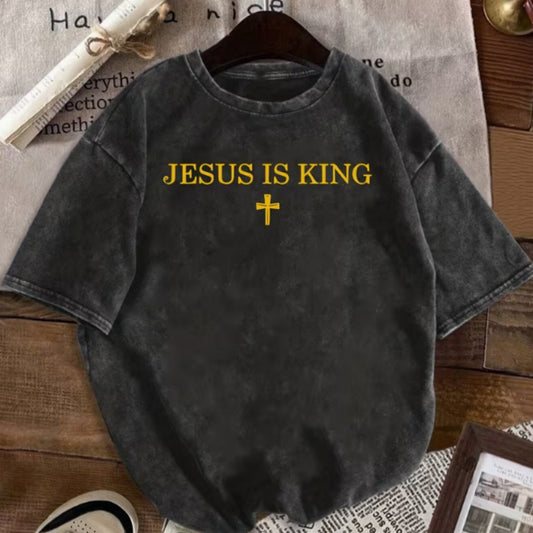 pure cotton jesus is king shirts