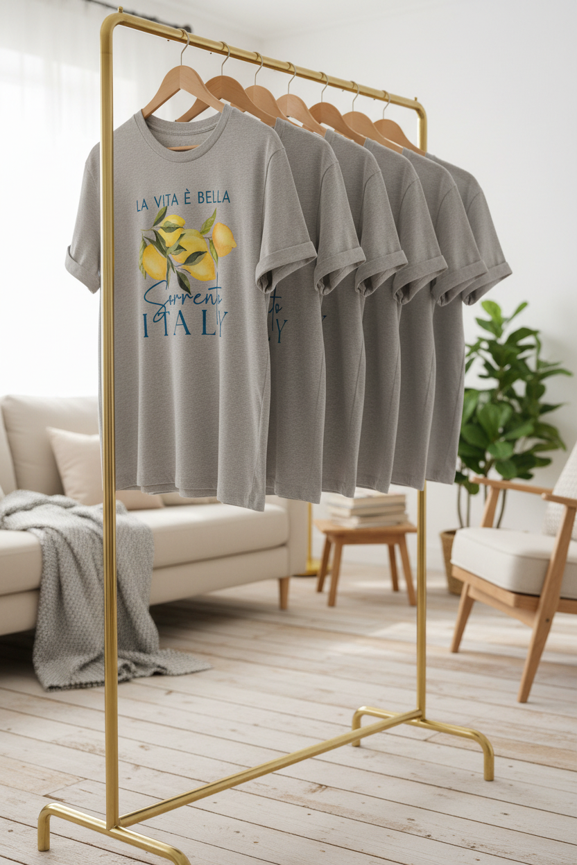 100% cotton Sorrento Italy grey shirt